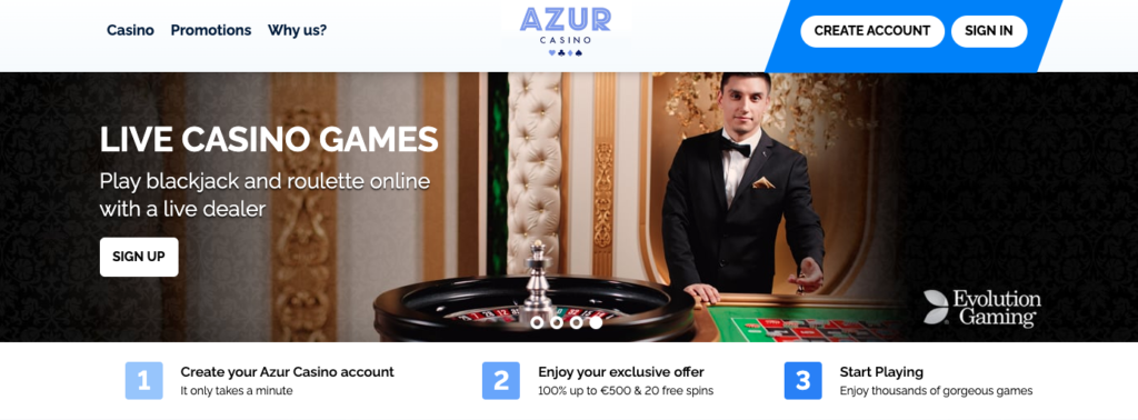 Comment jouer et quels sont les jeux sur Azur Casino?