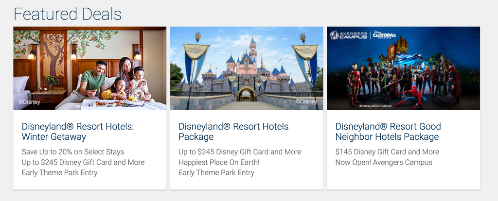 Offres de billets Costco Disneyland