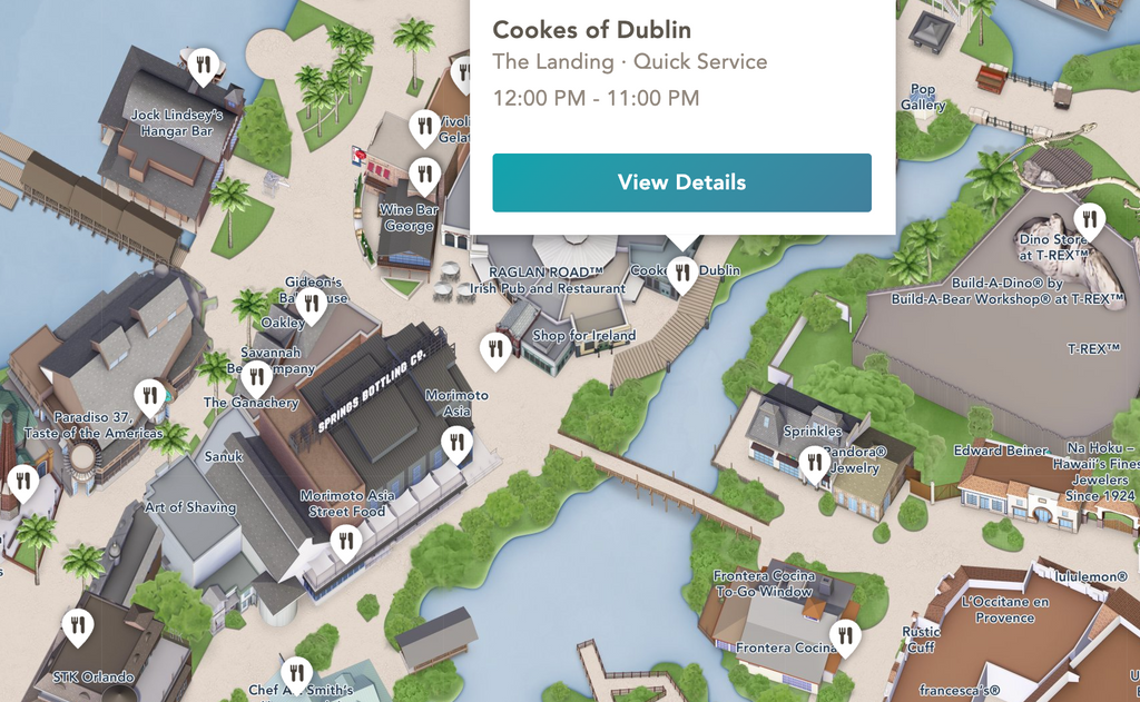 Cuisiniers de Dublin Disney Springs Carte