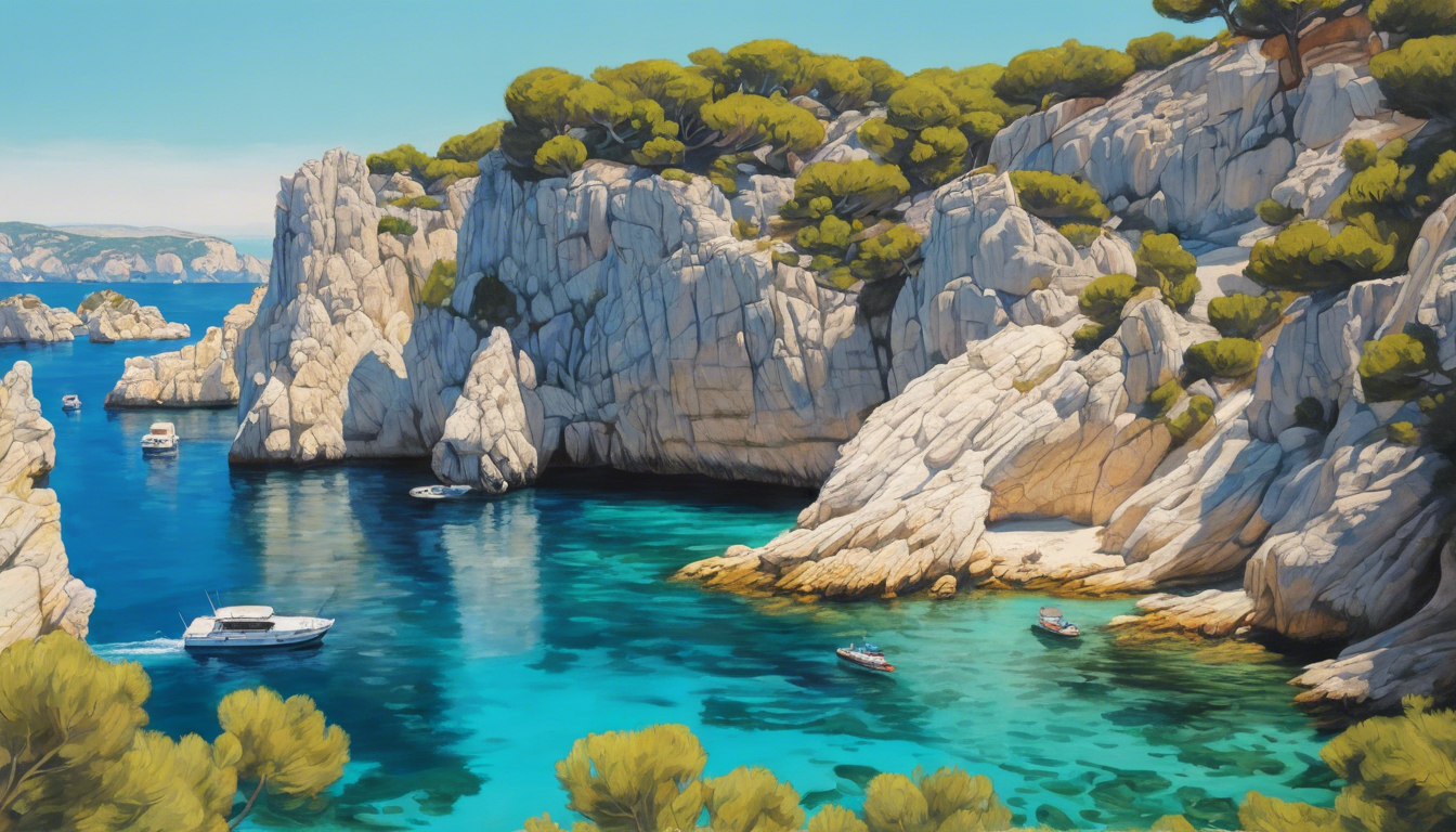 découvrez les magnifiques calanques en bateau lors d'une aventure inoubliable alliant paysages époustouflants et baignade rafraîchissante. partez à la rencontre des eaux cristallines et des falaises impressionnantes, tout en profitant d'un moment de détente et de plaisir en pleine nature.