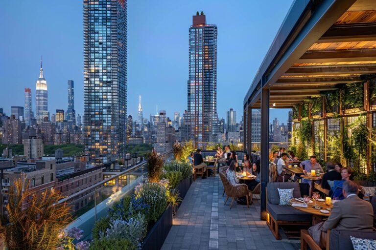 Le 230 Fifth : jardin-terrasse incontournable à New York pour dîner et boire avec vue panoramique