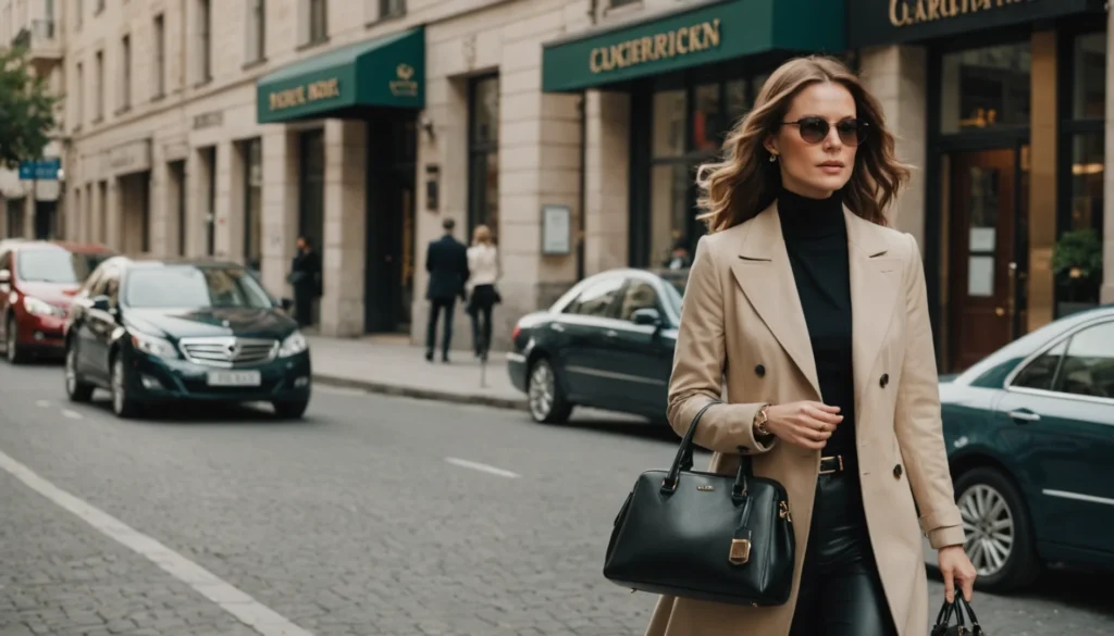 Femme élégante portant un sac à main tendance pour sublimer son style au quotidien