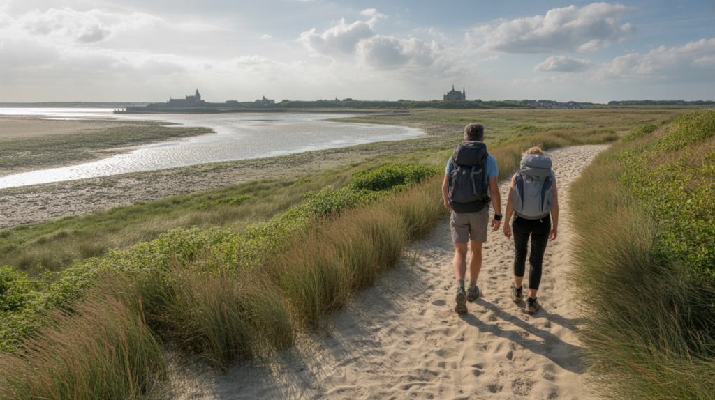 Carte randonnée Baie de Somme : tous les sentiers balisés et distances
